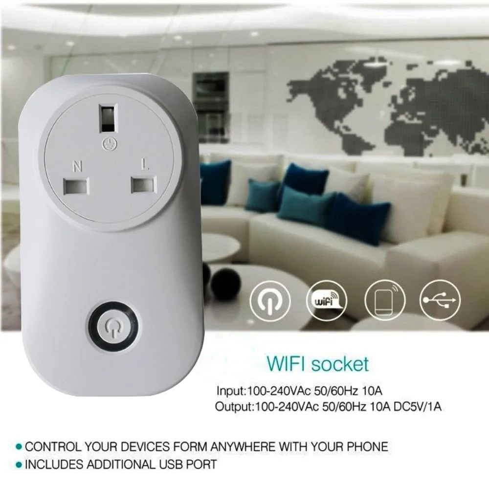 Умная розетка с Wi Fi удлинитель дистанционным управлением через