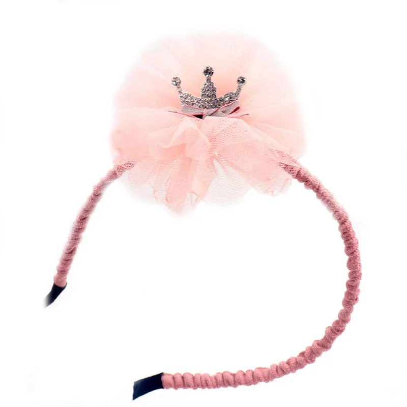 Baby Girls Crown Headband Lace big flower Elastic Princess Hair Band Fashion New Style Children Kids Accessories | Детская одежда и