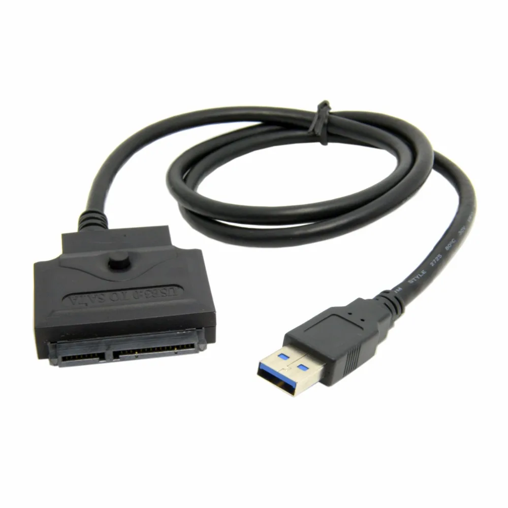 Адаптер для драйверов жестких дисков Xiwai черный USB 3 0 SATA 22Pin 7 15 5 &quot2 5&quot 50 см