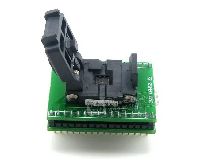 Тестовый адаптер программирования QFN32 к DIP32 IC посылка пакет MLF32 MLP32 Plastronics 32QN50S15050