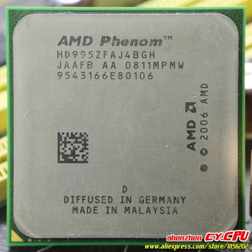 Процессор AMD Phenom X4 9950 четырехъядерный процессор(2,6 ГГц/2 м/125 Вт/2000 ГГц) Socket am2+ 938 pin, есть, 9750