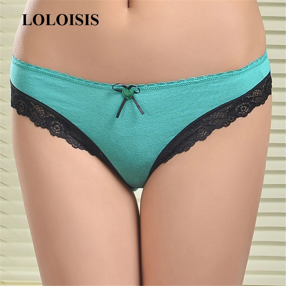 LOLOISIS (6 pcs /lot) Underwear Women Cotton Panties Sexy lace Ladies Briefs Intimates Lingerie for SIZE:M L XL |