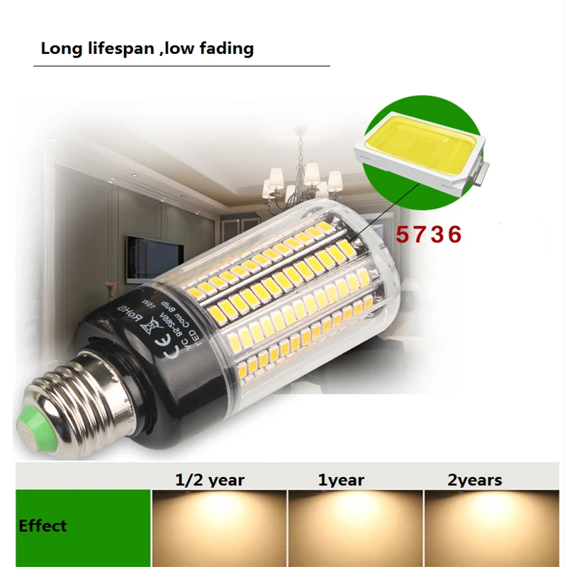 Энергосберегающая светодиодная лампа кукуруза 85 360 в переменного тока лм/Вт E14 3