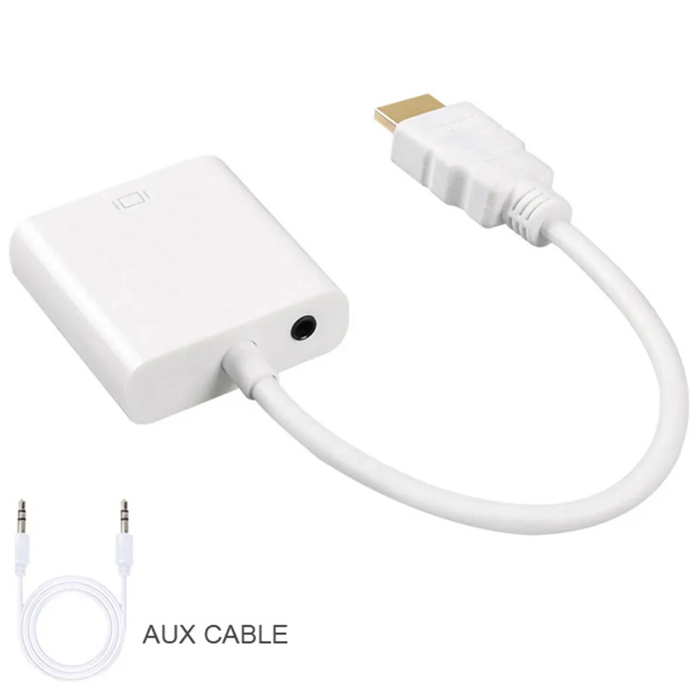 10 шт. HDMI к VGA адаптер папа Famale конвертер 1080P цифровой аналоговому Видео Аудио для