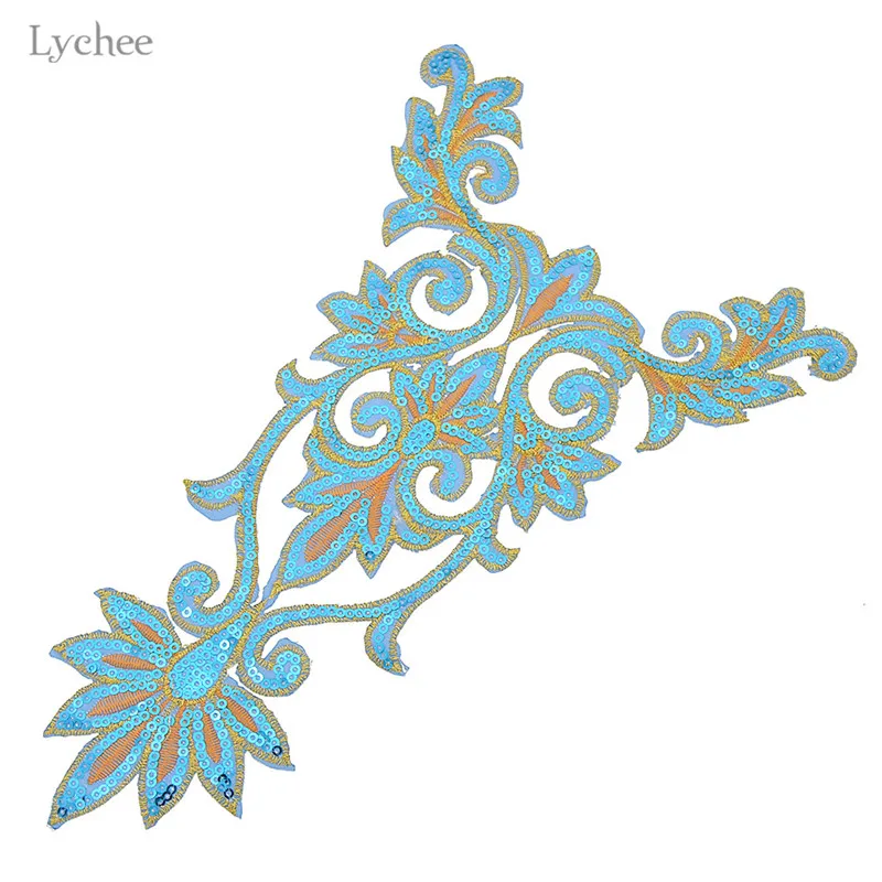 Блестки Lychee Цветочная нашивка одежда вышитые нашивки для шитья своими руками