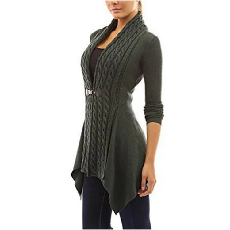 New Arrival Hemp Flower Pattern V Collar Pure Color Long Sleeve Colorful Woman Button Cross Knitwear | Женская одежда