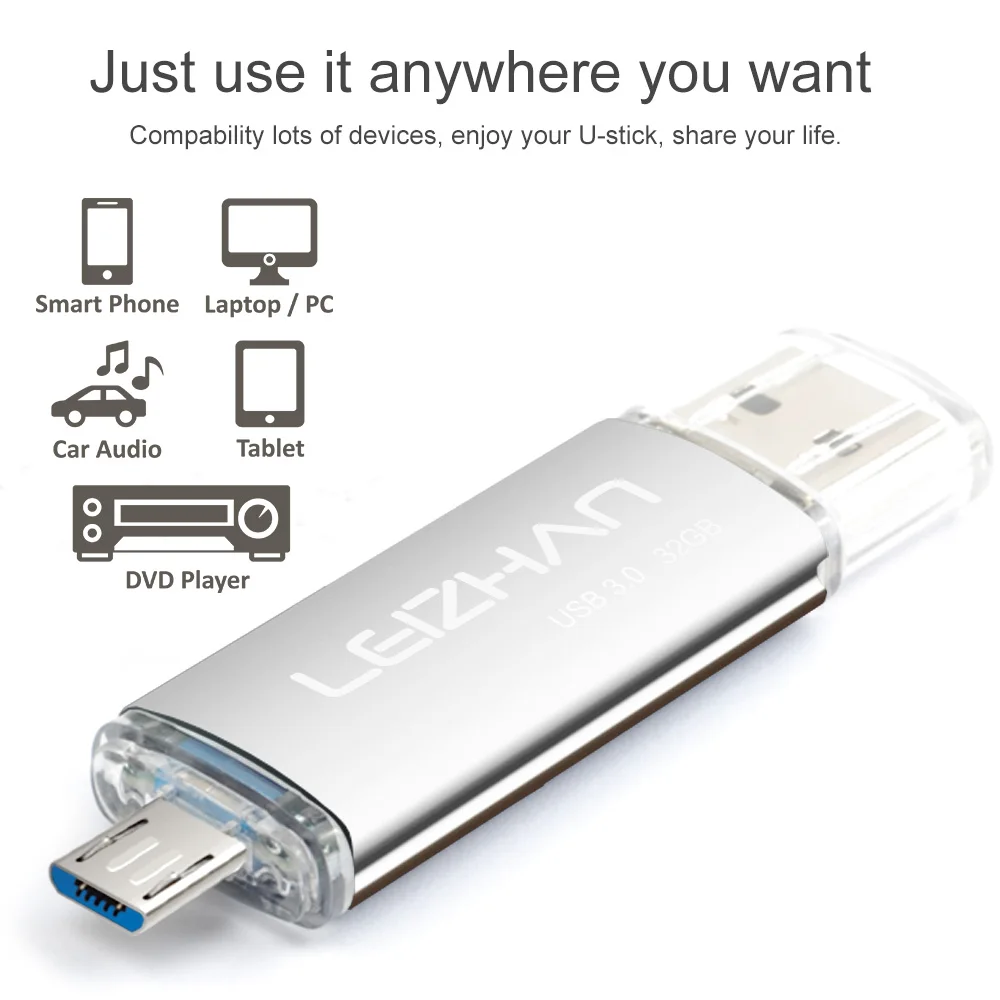 Высокоскоростной usb флеш-накопитель LEIZHAN 128 ГБ 3 0 64 32 16 8 android usb-флешка карта памяти