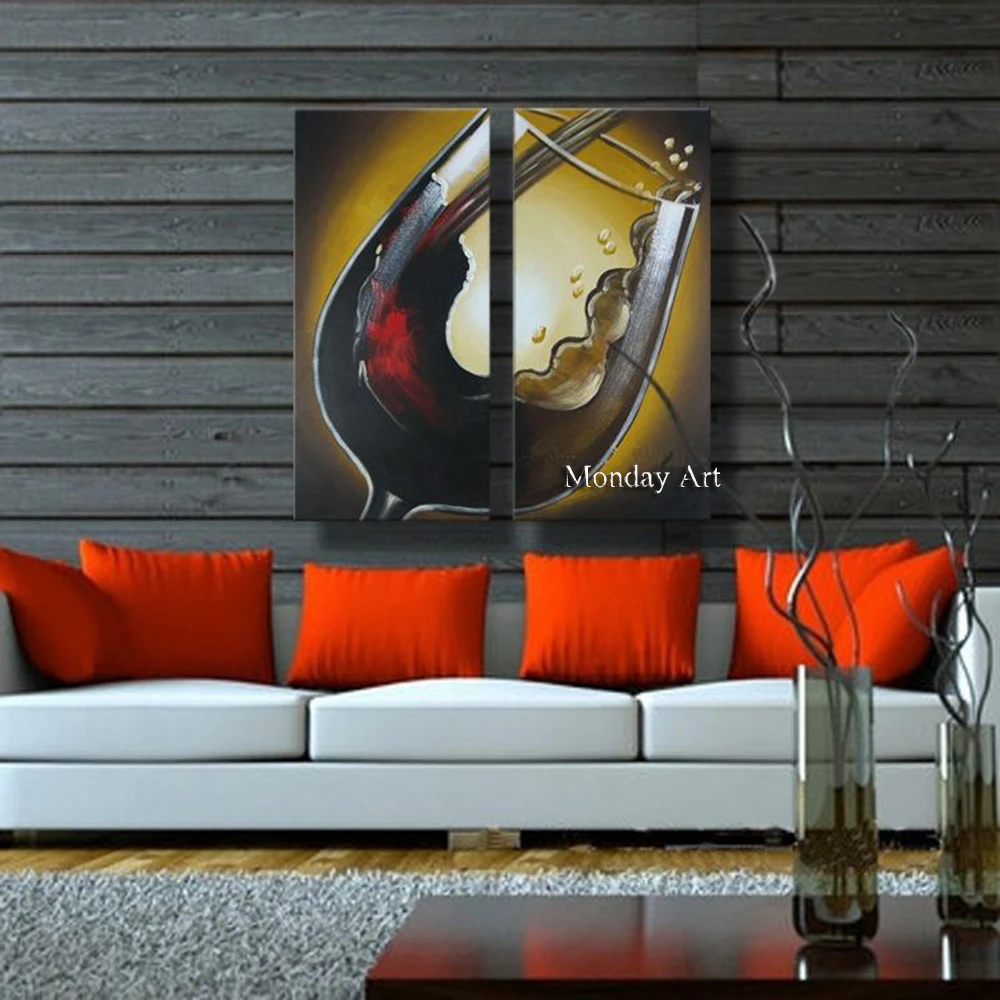 

high quality Hand painted grape painting wall art picture home decor beautiful wine glass oil painting on canvas for living room