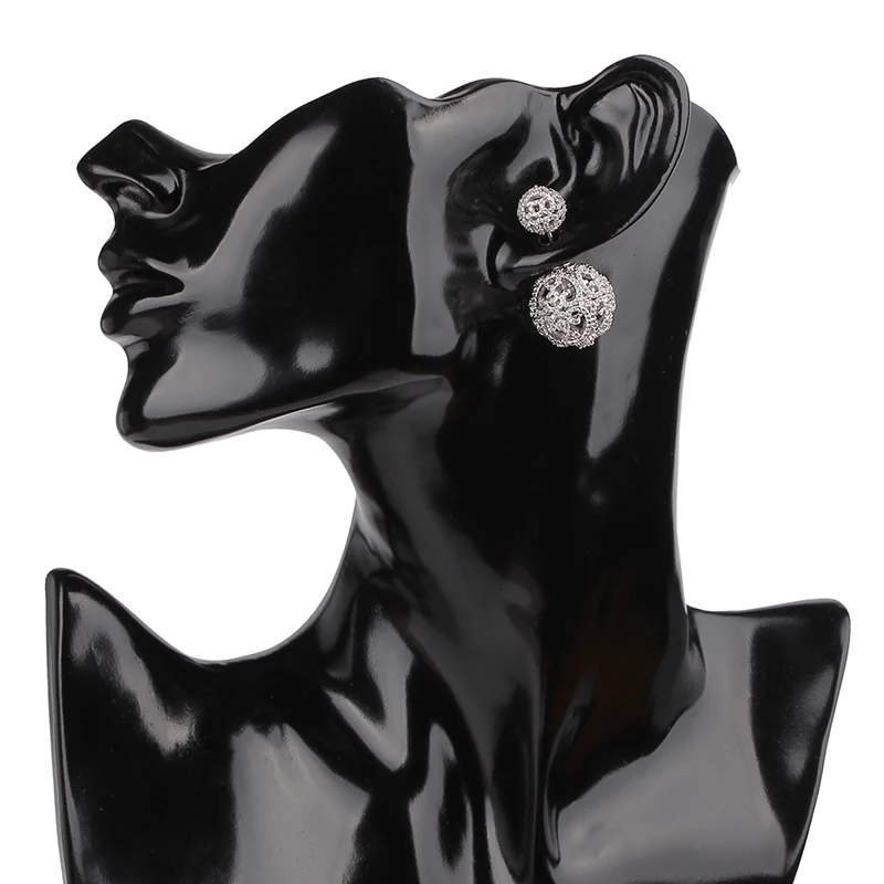 Девушка очень высокое качество Мода Посеребренная спереди назад двойной Циркон