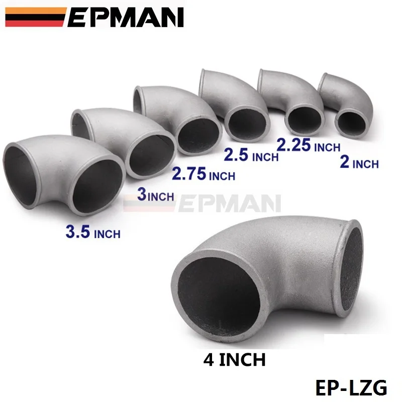 2 дюймовый литой алюминиевый коленчатый трубопровод 90 градусов интеркулер Turbo