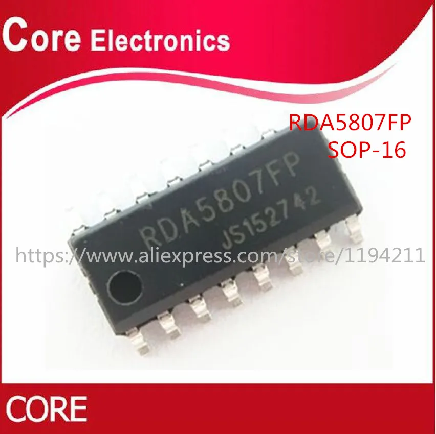 50 шт. RDA5807FP SOP 16 RDA5807 5807FP SOP16 SMD|Интегральные схемы| |