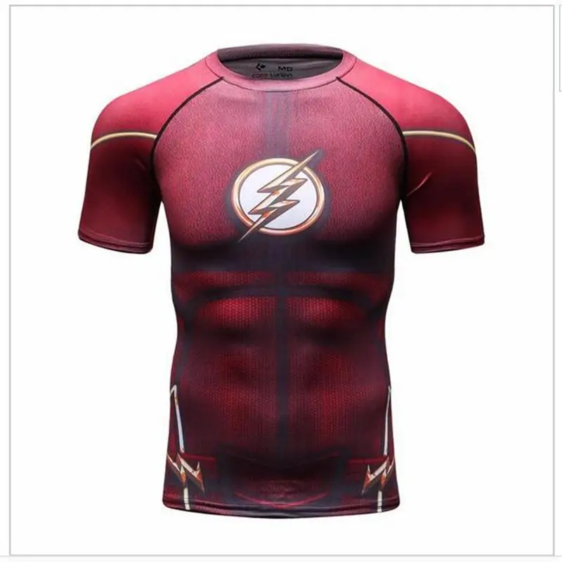 Компрессионная рубашка с 3D-принтом мужские футболки реглан коротким рукавом