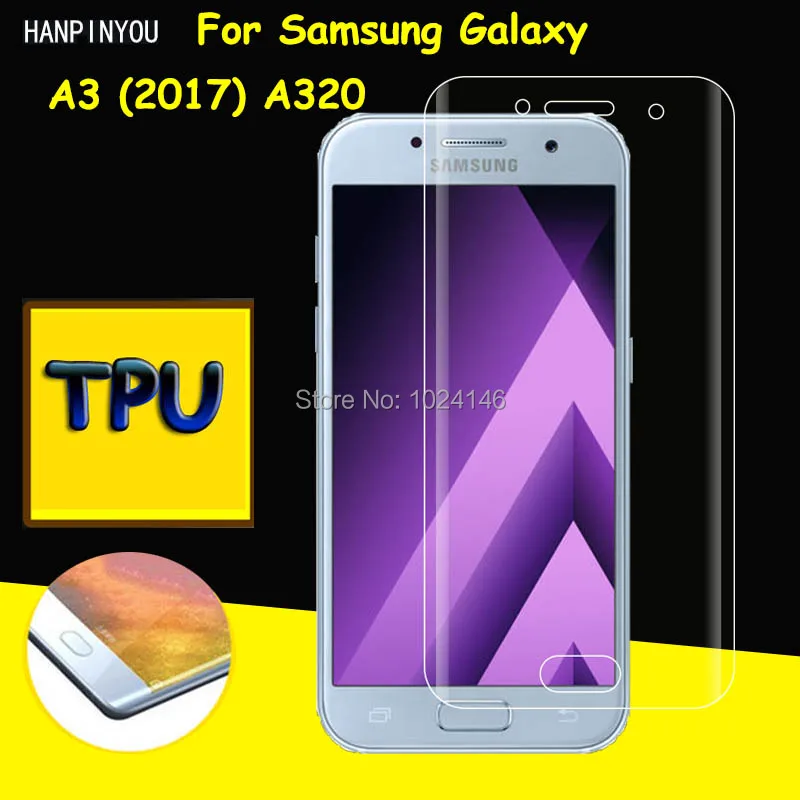 Полное покрытие прозрачная пленка из мягкого ТПУ протектор экрана для Samsung Galaxy A3