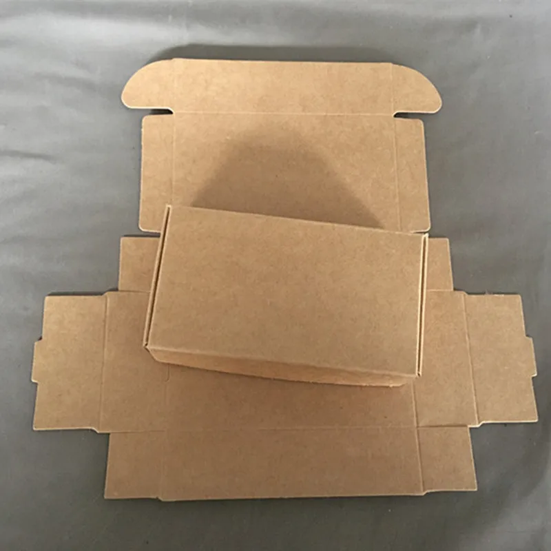 Caja de regalo de papel Kraft marrón Natural, Cajas de cartón para...