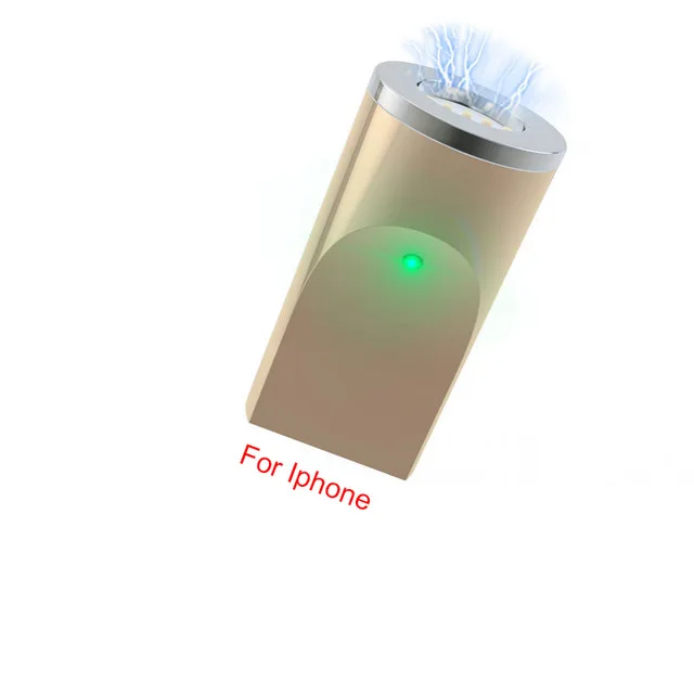 Магнитный Кабель-адаптер для Iphone samsung, магнитный Micro USB разъем type-C, адаптер для зарядки для IPhone, Android, кабели для зарядки - Цвет: Gold-only for Iphone