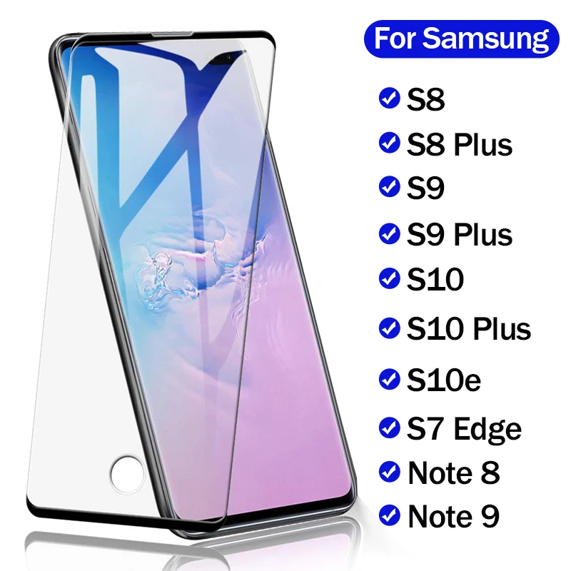 Закаленное стекло для экрана samsung galaxy s10 s8 s9 plus s10e note 8 9 s7 edge s 10 7 3d gaxaly|Защитные