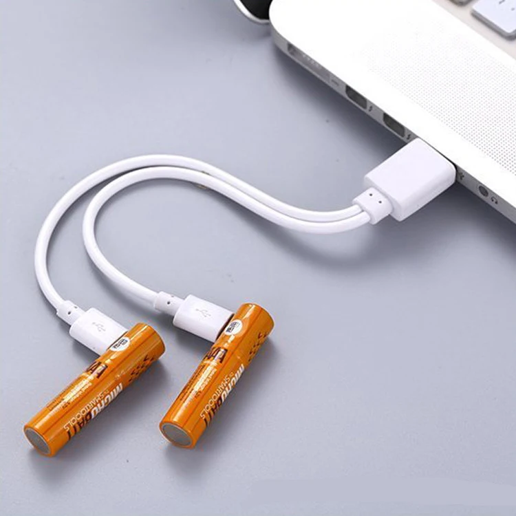 SMARTOOOLS 4Pcs/pack 1.2V 450mAh Real Capacity USB Charged Battery AAA Rechargeable NI-MH Batteries | Электроника