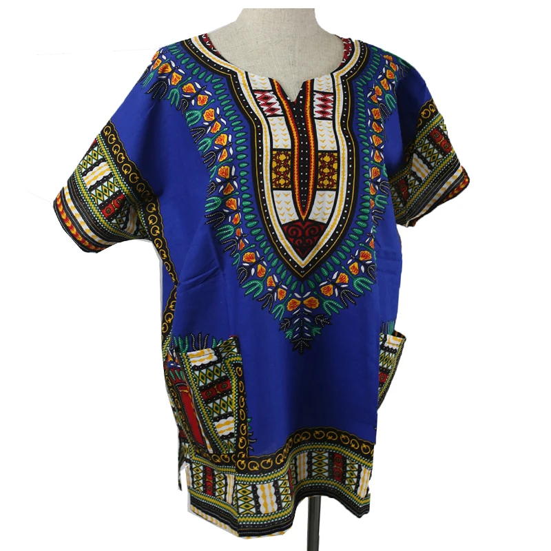 MD африканская Дашики одежда для мужчин и женщин хлопковые рубашки мужская