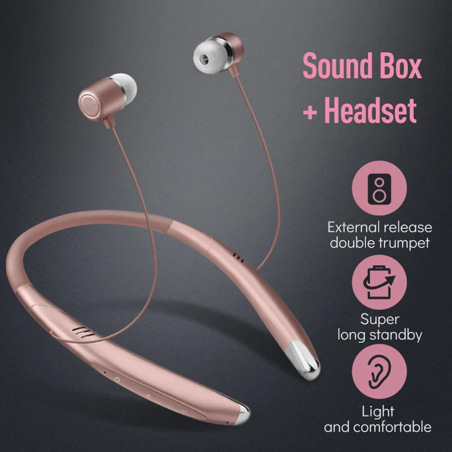 Bluetooth наушники Спортивная Беспроводная гарнитура стерео 4 1 со спикером с