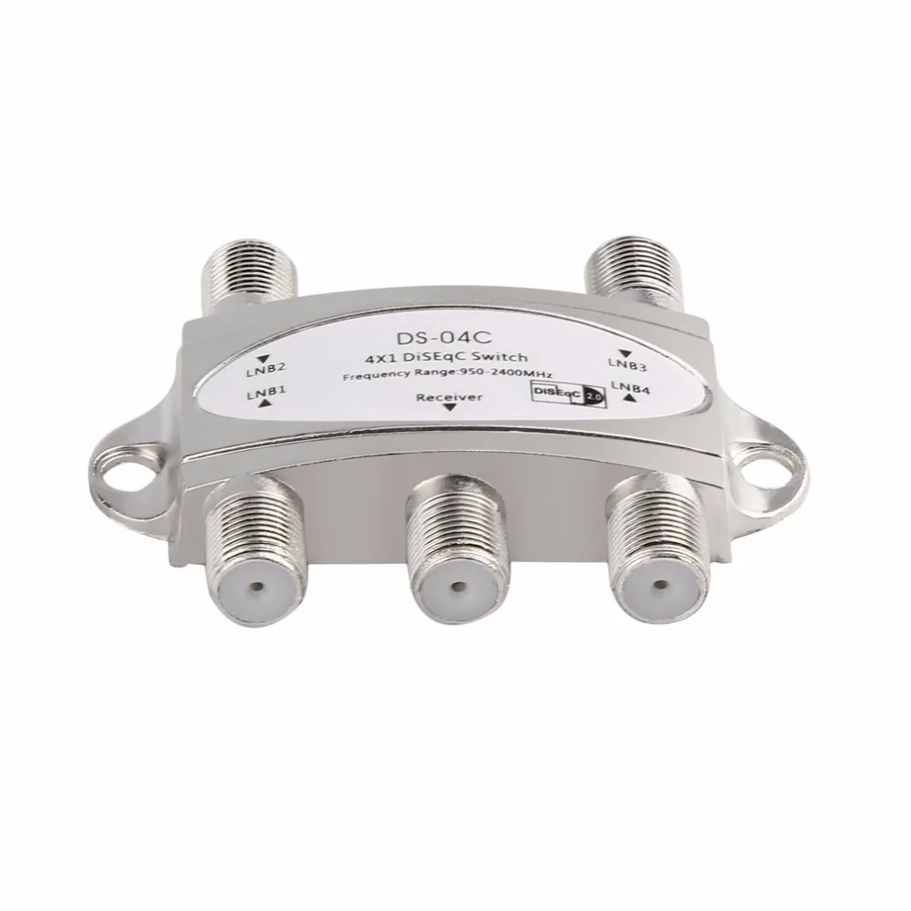 Новинка 2017 Wideband 4x1 DiSEqC 2 0 Модель 4x1W Премиум спутниковый переключатель FTA тарелка LNB