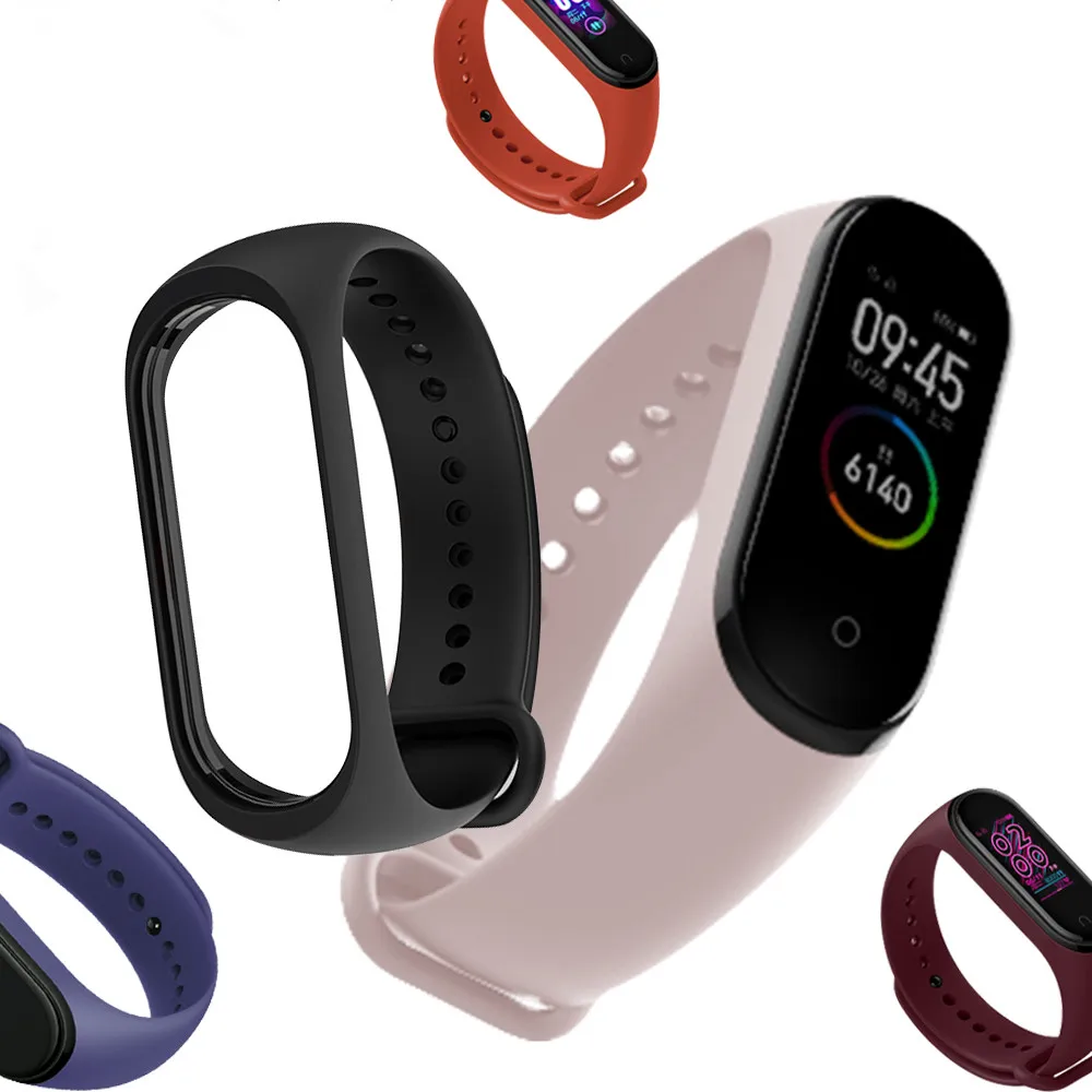 Xiao mi Band 4 ремешок сменный силиконовый браслет Xiao mi Band 4 mi Band 4 mi Band 4 розовый ремешок на запястье для Xiao mi