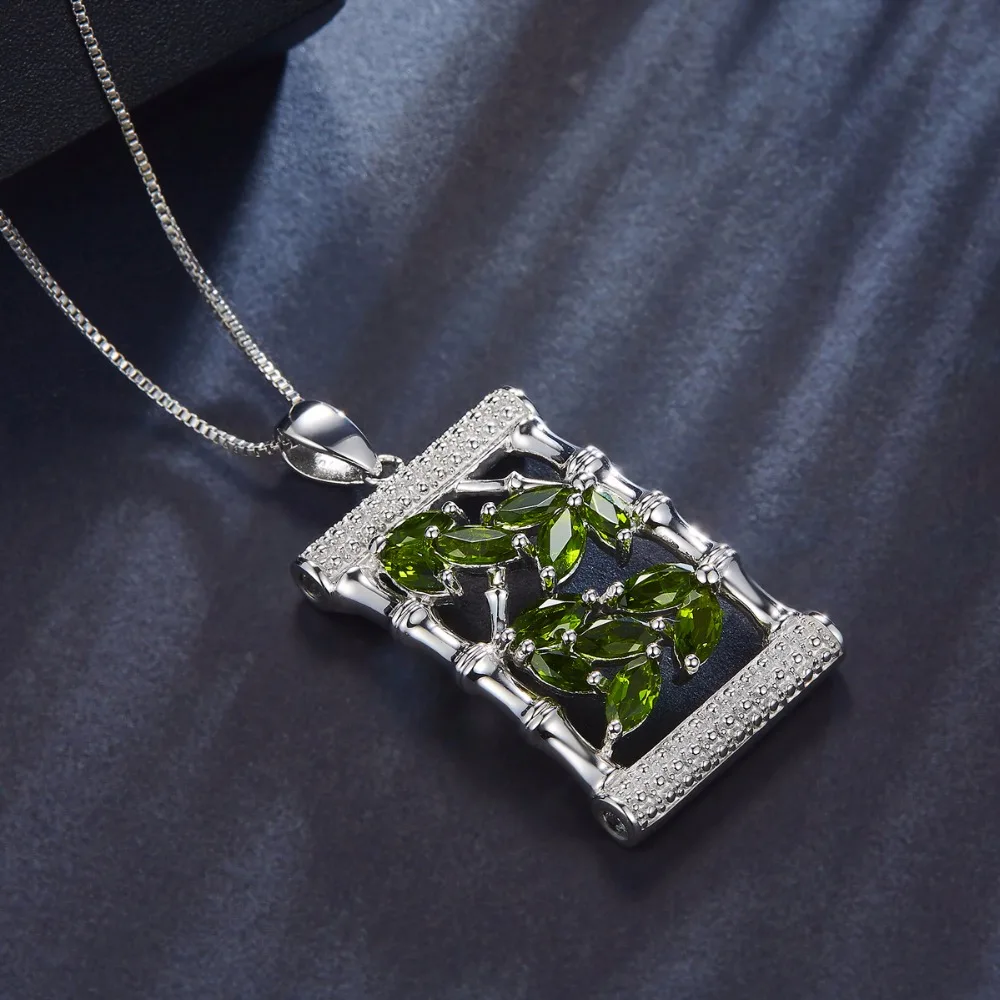 Hutang Твердые стерлингового серебра 925 2.93ct природных драгоценных камней хром
