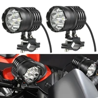 newest 2pcs 60w motorcycle headlights auxiliary lamp led motorbike spotlight accessories 12v moto spot head lights