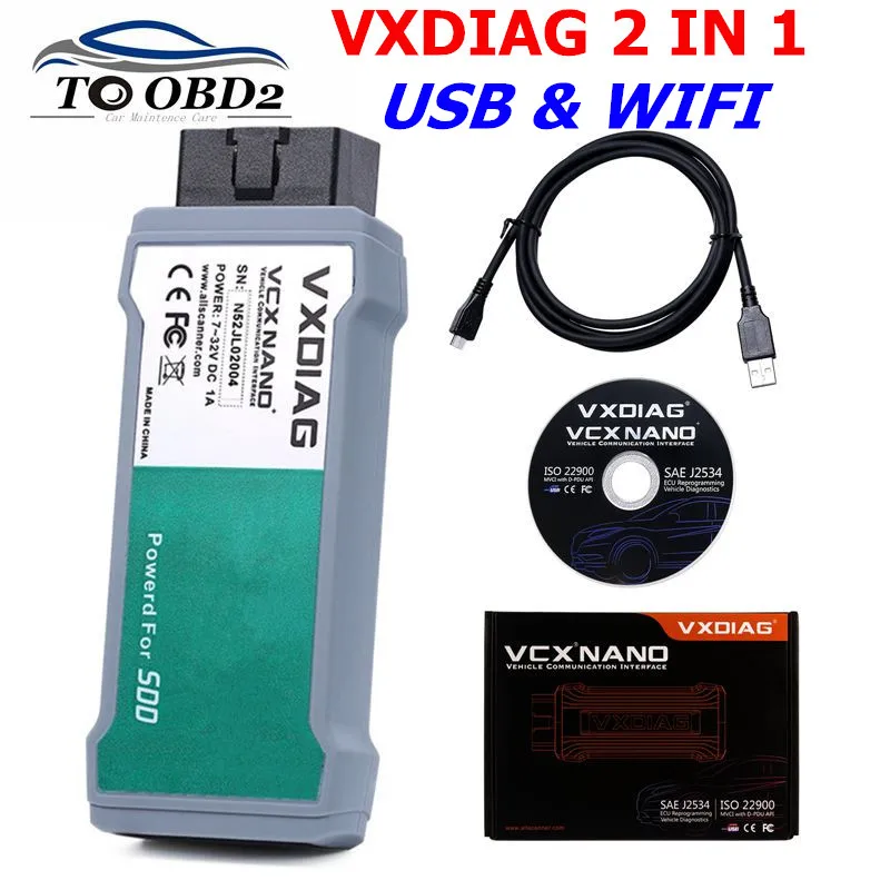 

Нано-диагностический инструмент allscan VXDIAG 2 в 1 для Land Rover/Jaguar, USB и Wi-Fi программное обеспечение SDD V154, Автономная Инженерная версия