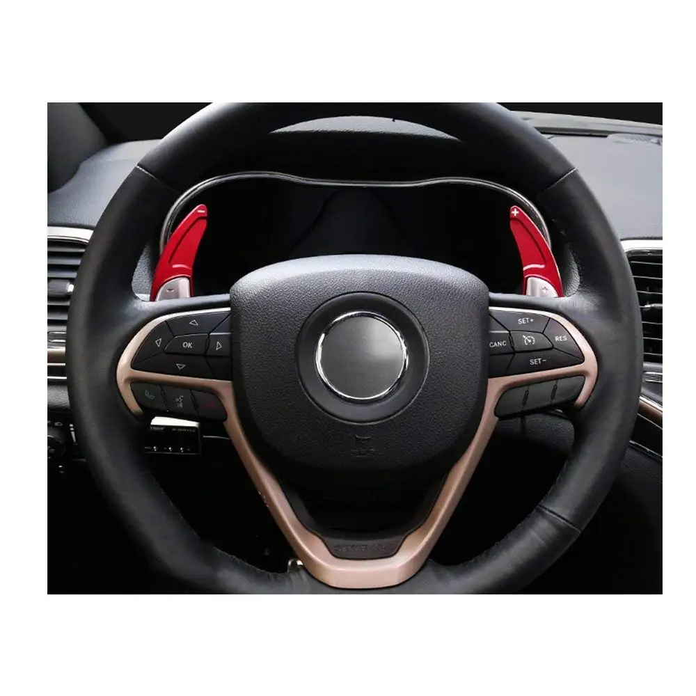 Chuang Qian 2 шт. накладка на руль для Jeep Grand Cherokee 2014 2019 новейший (красный)|Лепнина