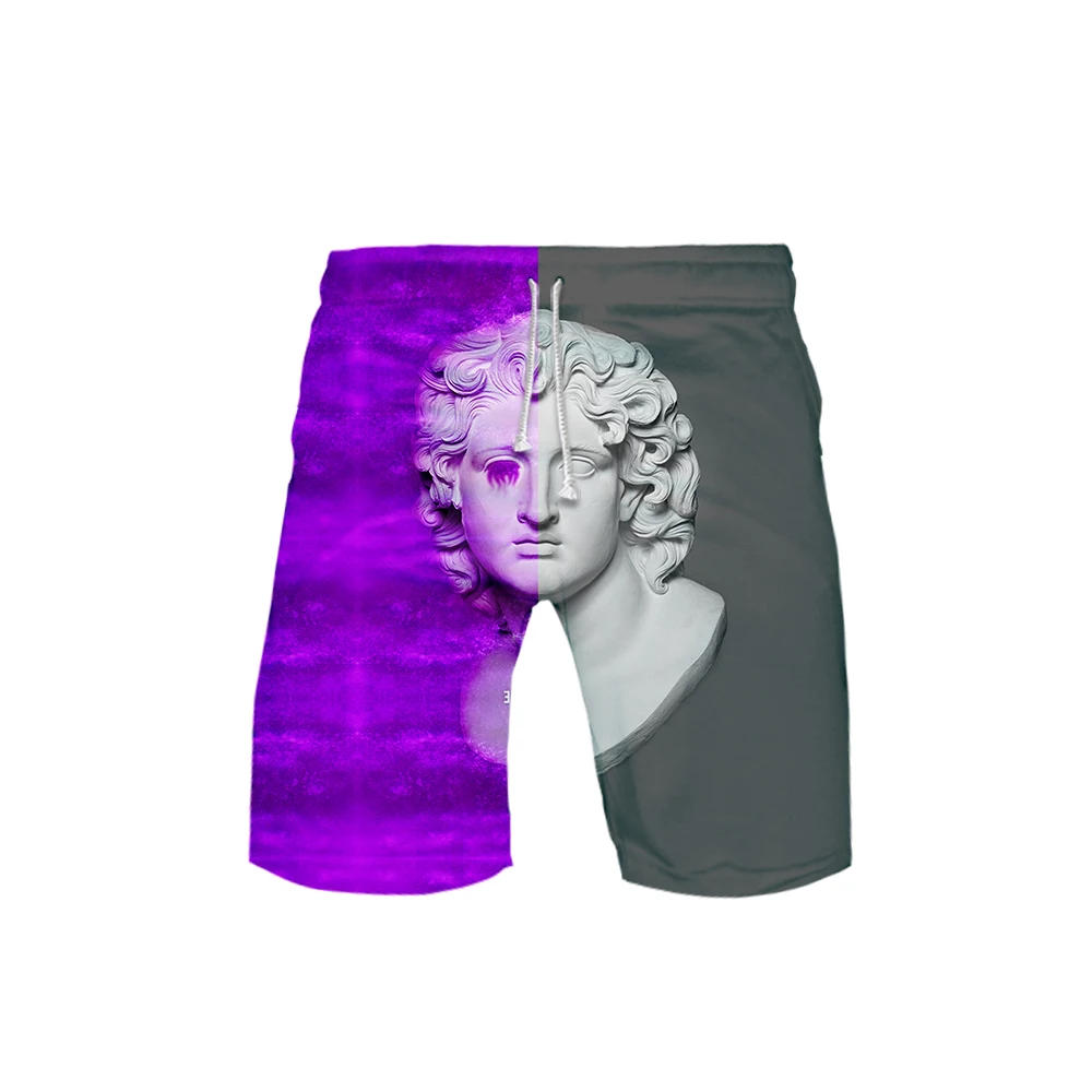 Vaporwave 3D печатные 2019 горячие продажи пляжные шорты для Мужские Пляжные Шорты