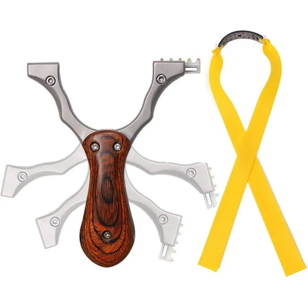 Hunting Slingshot Folding Mini Pocket Slingshot Titanium Steel Powerful Slingshot Catapult With Rubber Band Outdoor powerful hunting slingshot with rubber band tubing pu leather catapult tactical plastic pocket sling shot ball crossbow hunting