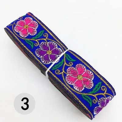 3 7 м/лот, тканая жаккардовая лента шириной 3,3 см, отделка геометрическим тотемным узором для штор и аксессуаров одежды, кружевная ткань HB188 - Цвет: 3