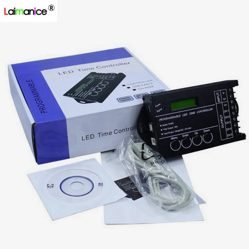 WI FI Время программируемый RGB светодиодный контроллер TC420 TC421 DC12V/24V 5 общего канала