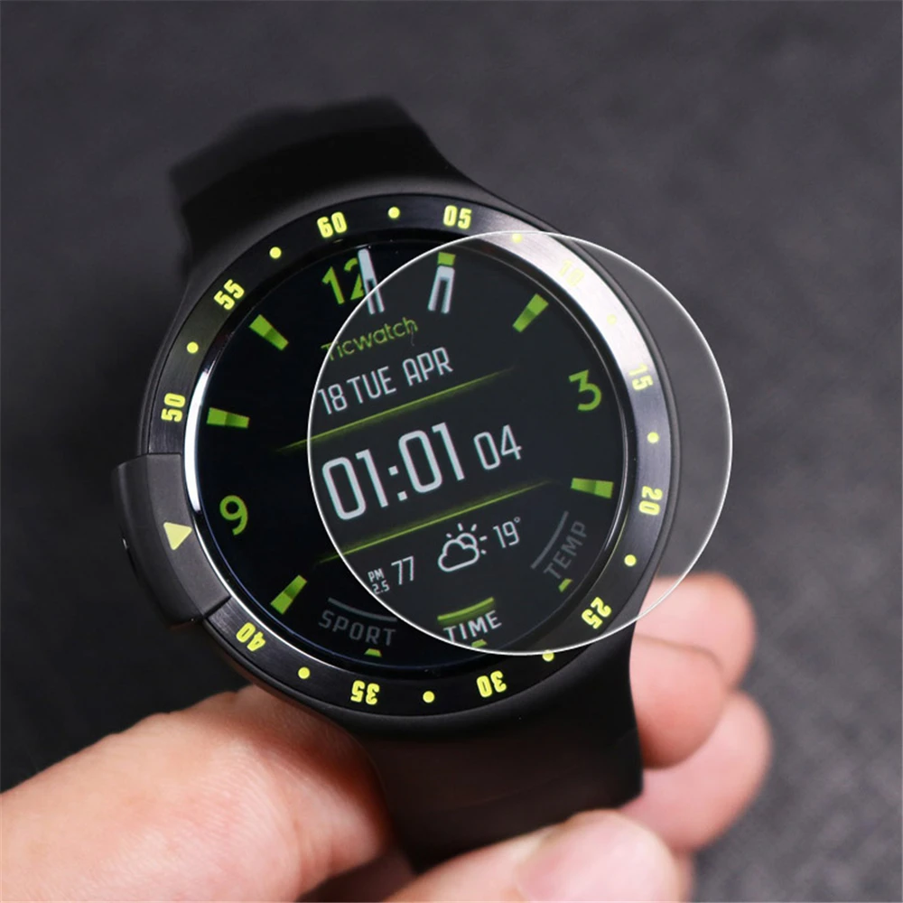 2 шт. закаленное стекло для часов Ticwatch E Защитная пленка экрана смарт-часы 9H 2.5D