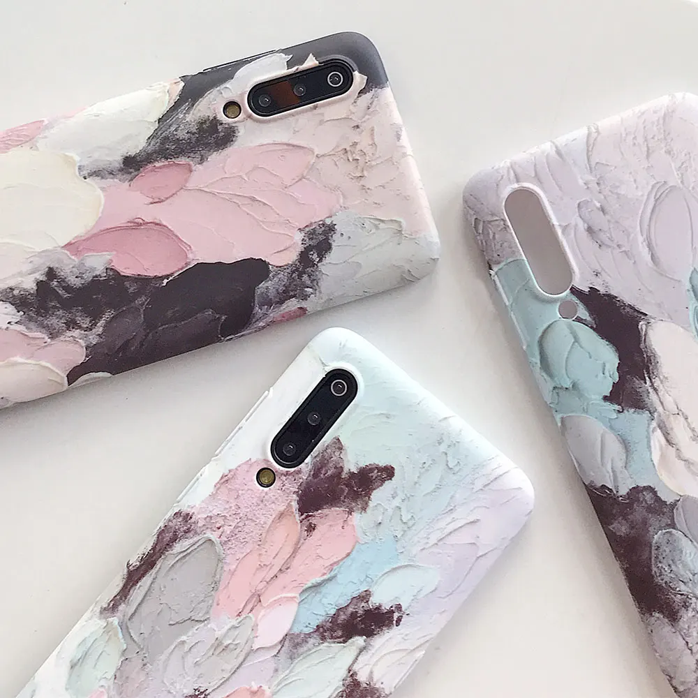 KISSCASE Fashion Dyed PC Phone Case For Xiaomi 8 9 SE 5 6 Luminous Cases Redmi 6A Pro 7 Go Hard Back Cover Funda |