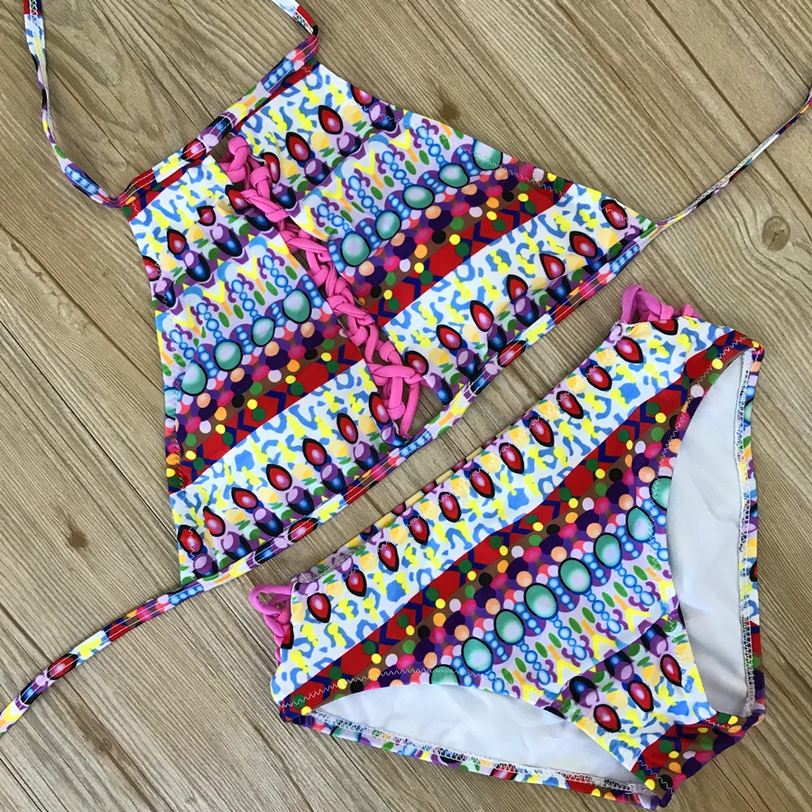 Hot Bikinis Summer plavky Retro Print Bikin Push up Swimsuit swim wear african swimwear bathing suit 2 Piece Women |