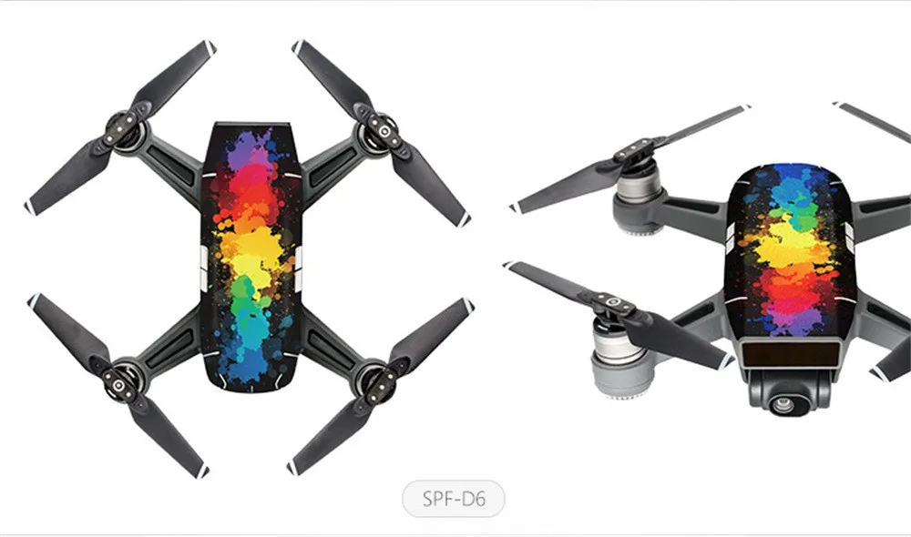 Наклейки на Дрон камеры для DJI Spark Mini Drone из углеродного волокна водонепроницаемая