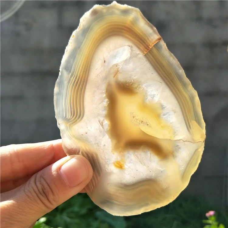 

Unique Natural Crystal Gem Stone Rough Agate Slice for Coaster very beautiful at sunshine agate specimen nature stones