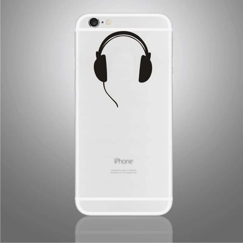 Мультфильм черный винил Стикеры s для iPhone X, для iPhone 6/7/8 Plus украшения кожного покрова для iPhone XS частичный стикер