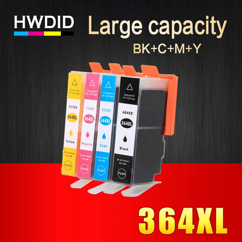 HWDID 364xl совместимый картридж Замена для HP 364 Deskjet 3070A 7510 photosmart hp 5520 5510 5515 7520 B109a 6510|ink