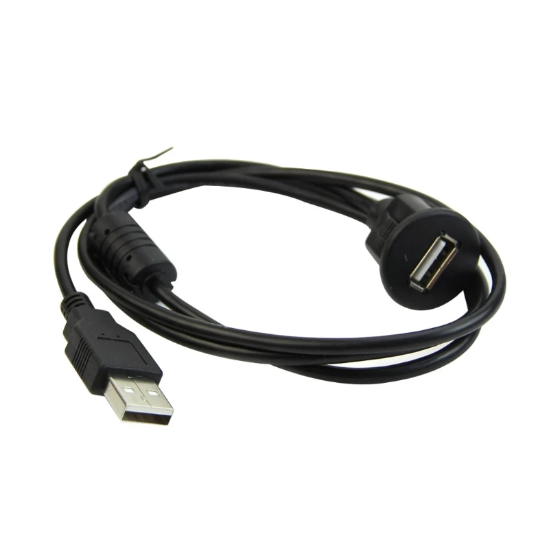 

1m Car Dash Board Mount USB 2.0 A Male To A Female Socket Extension Panel Cable
