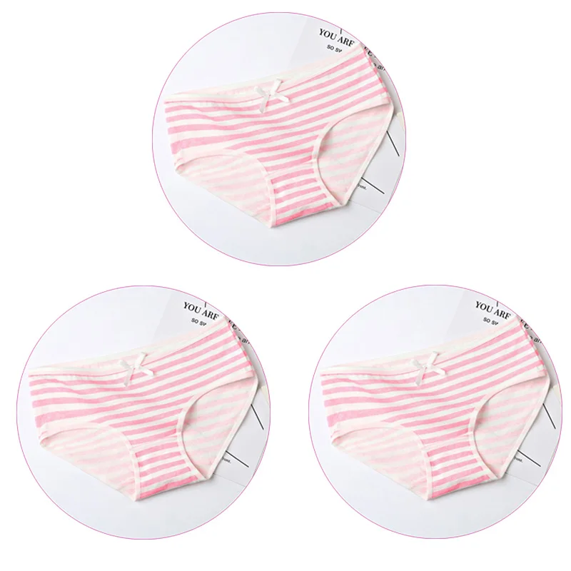 3Pcs-Pink 3 шт./компл. нижнее белье Для женщин трусы хлопковые трусы нижнее белье, шорты для девочек, детское нижнее белье красивые трусы Нижнее белье Женские трусы молодые девушки трусики трусы - Цвет: 3Pcs-Pink