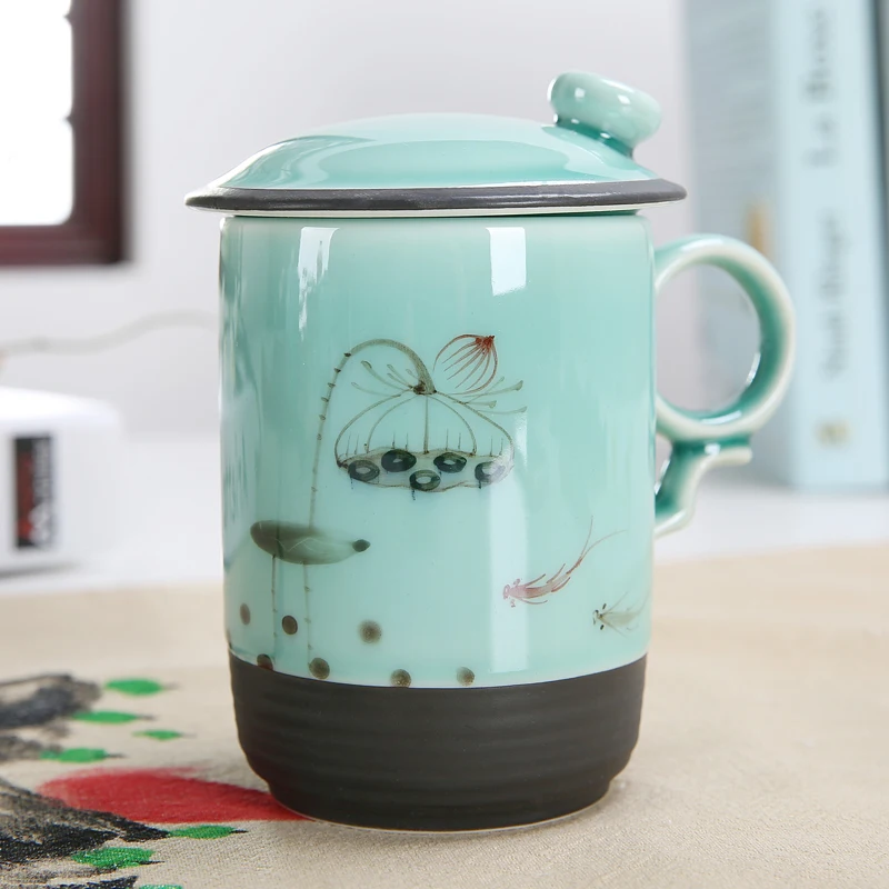 Керамические бутики Цзиндэчжэнь 260 мл фарфоровая чашка из селадона с ручной