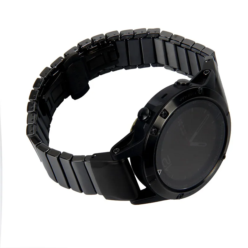 Черный Керамический браслет быстрого кроя 22 мм для Garmin Fenix 5/5 Plus/Forerunner 935/Approach S60/instinct/watch band - Цвет ремешка: Черный