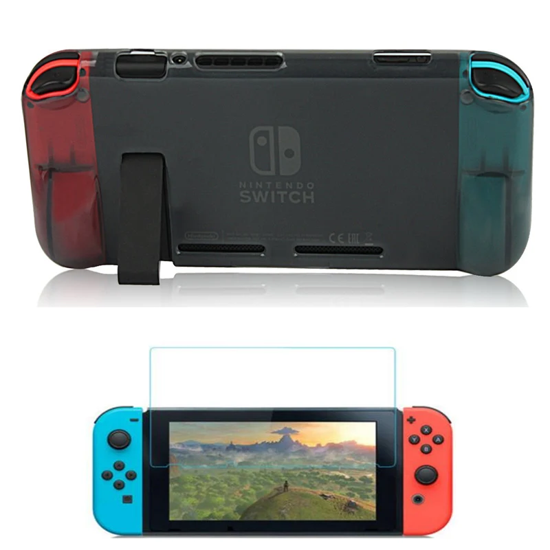 Удобный мягкий чехол из ТПУ для консоли Nintendo Switch NS и эргономичная Защитная пленка