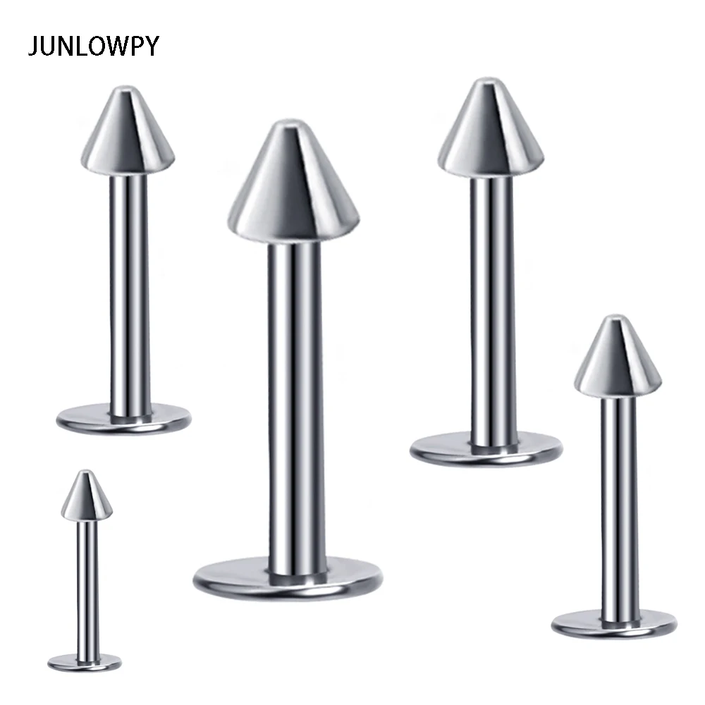 JUNLOWPY из нержавеющей стали кольца для губ Лабрет нос шпильки пирсинга Монро уха