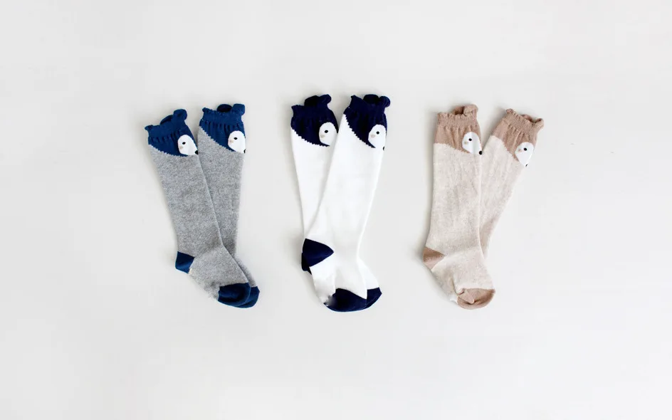 Милые хлопковые носки для новорожденных мальчиков и девочек с рисунком лисы