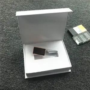 Новый Пользовательский логотип Кристалл Usb 2,0 флэш-накопитель с подарочной коробкой 2 ГБ 4 ГБ 8 ГБ 16 ГБ 32 ГБ 64 ГБ (белая или черная коробка)
