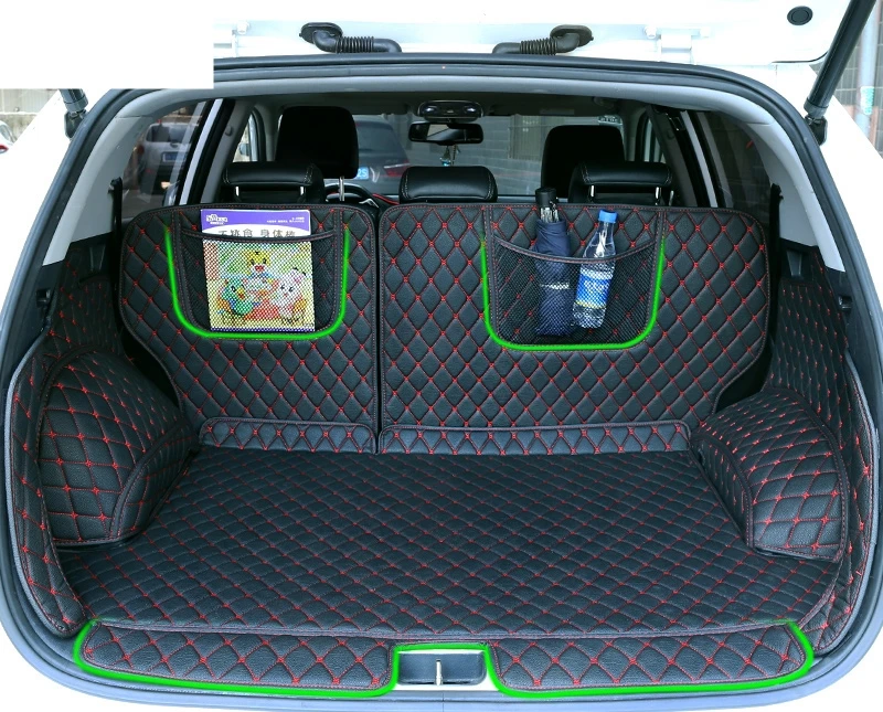 Black red line Для kia sportage 3 запасная Коробка коврик полное окружение хвост коробка коврик после склада коврик Украшение автомобильные аксессуары - Цвет: Black red line