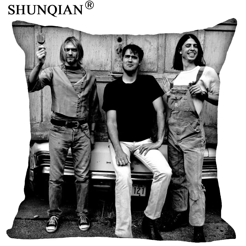 Nirvana наволочка квадратная молния Домашняя Декоративная Подушка Обложка свадебный подарок на заказ для двух сторон печатных